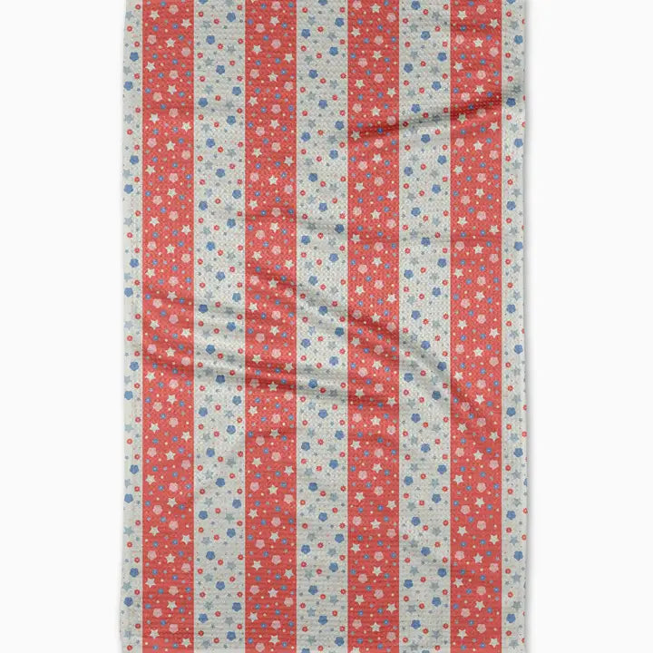 Geometry Stripes and Sprinkles Tea Towel