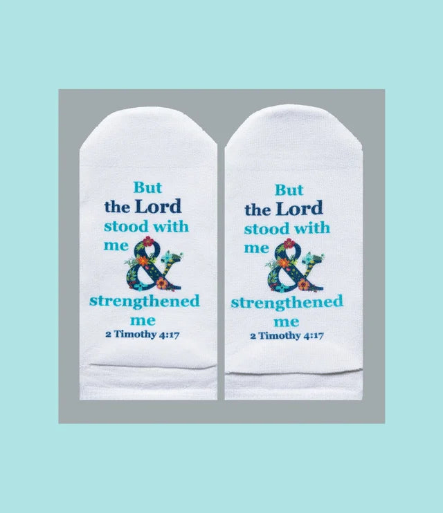 Standing on the Word Socks Ampersand with verse: 2Tim.4:17 Lord stood with me