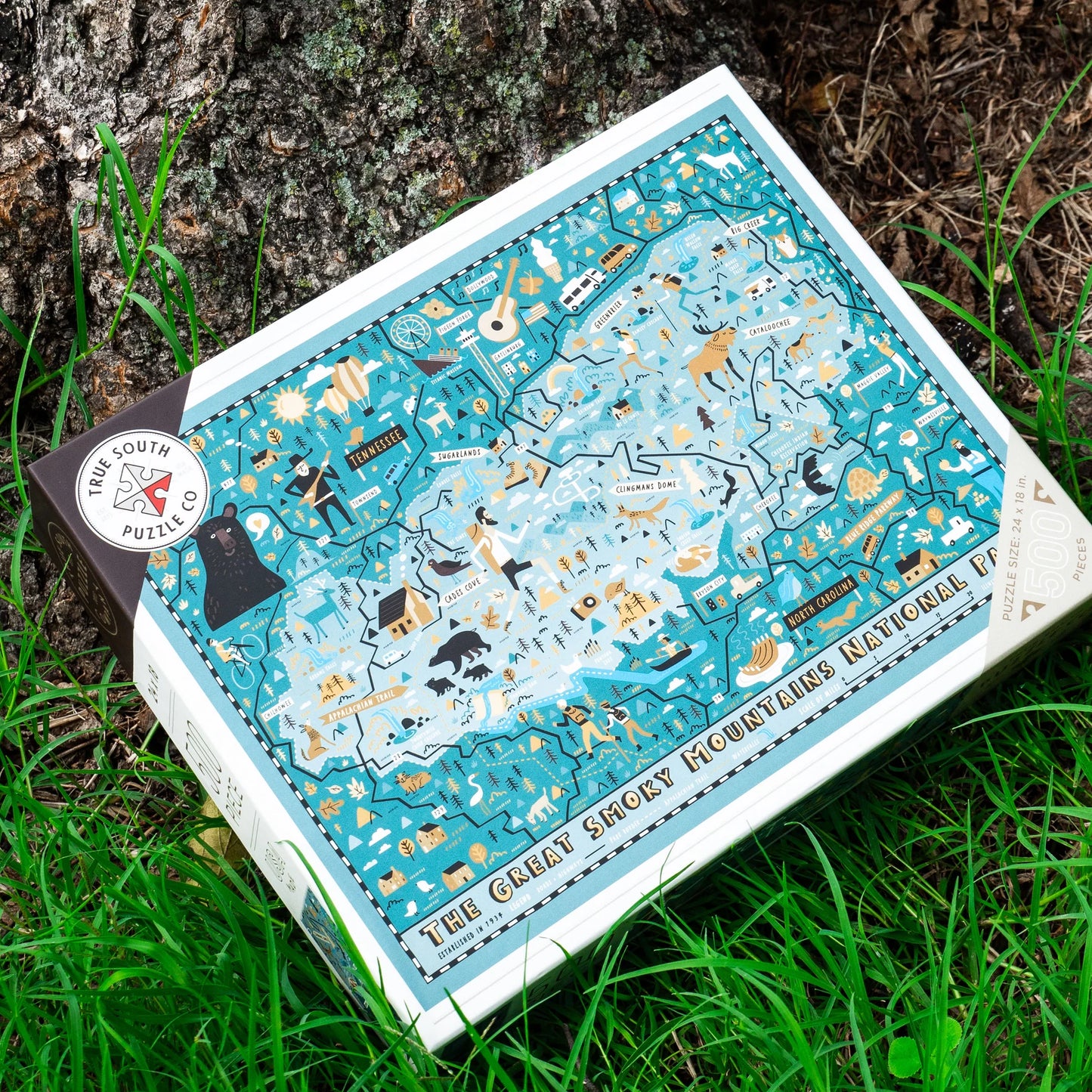 True South Puzzle Co. Great Smoky Mountains Ntl Park Map