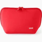 Kusshi Neoprene Makeup Bag-Coral Red/ Periwinkle