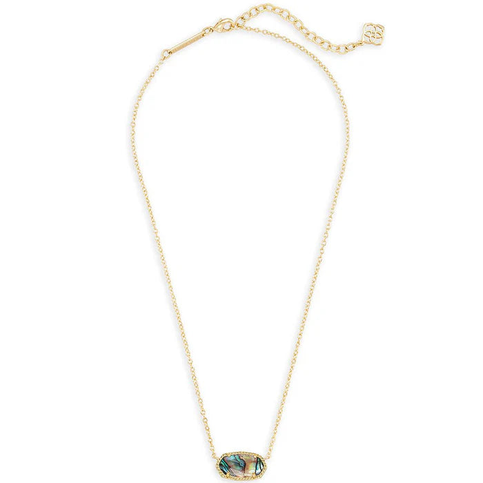 KENDRA SCOTT ELISA PENDANT NECKLACE GOLD ABALONE SHELL