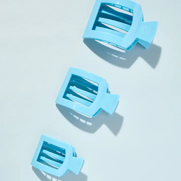 Teleties Flat Square Hair Clip | Large | Summer Sky