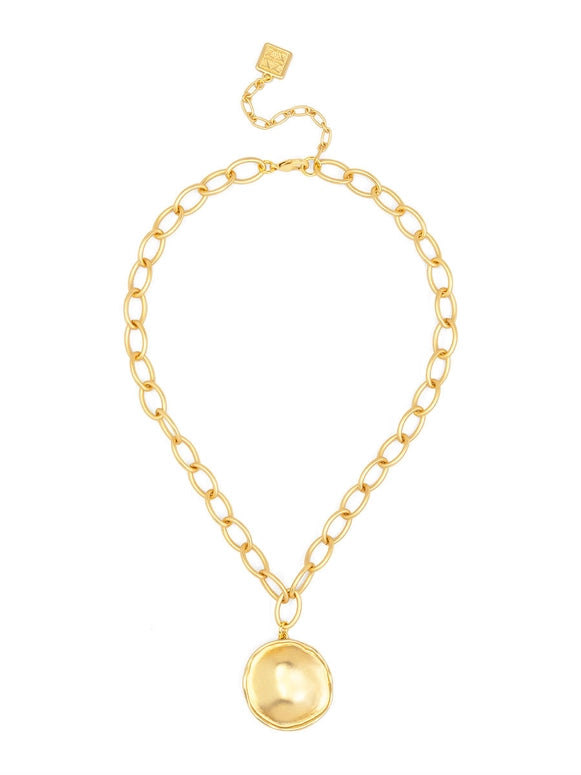 ZENZII Maren Disc Pendant Short Necklace