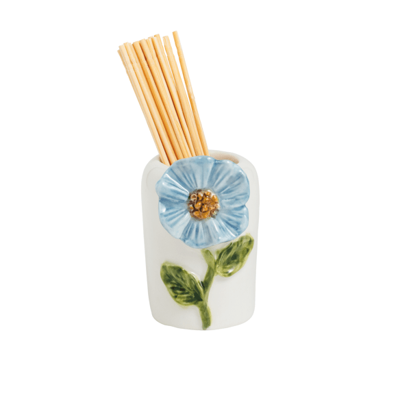 MUD PIE BLUE FLOWER TOOTHPICK HOLDER