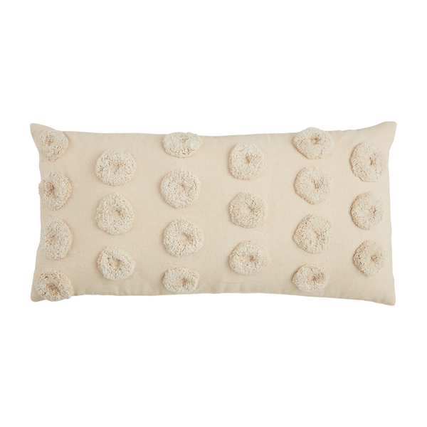 MUD PIE LUMBAR TUFTED PATTERN PILLOW