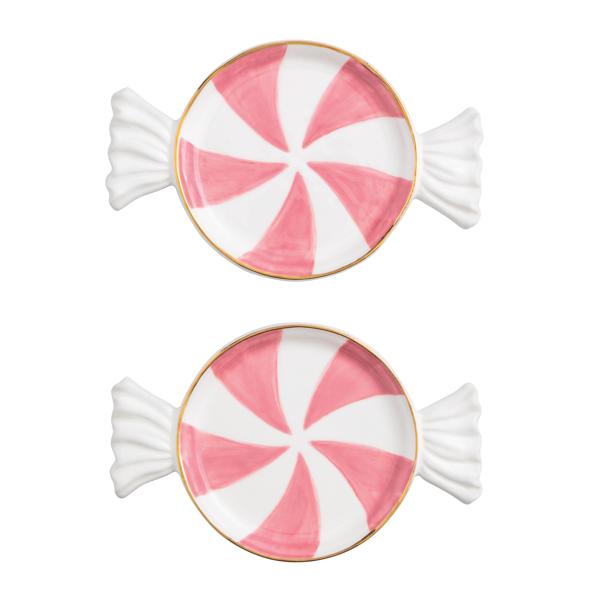 MUD PIE PINK CANDY TIDBIT PLATE