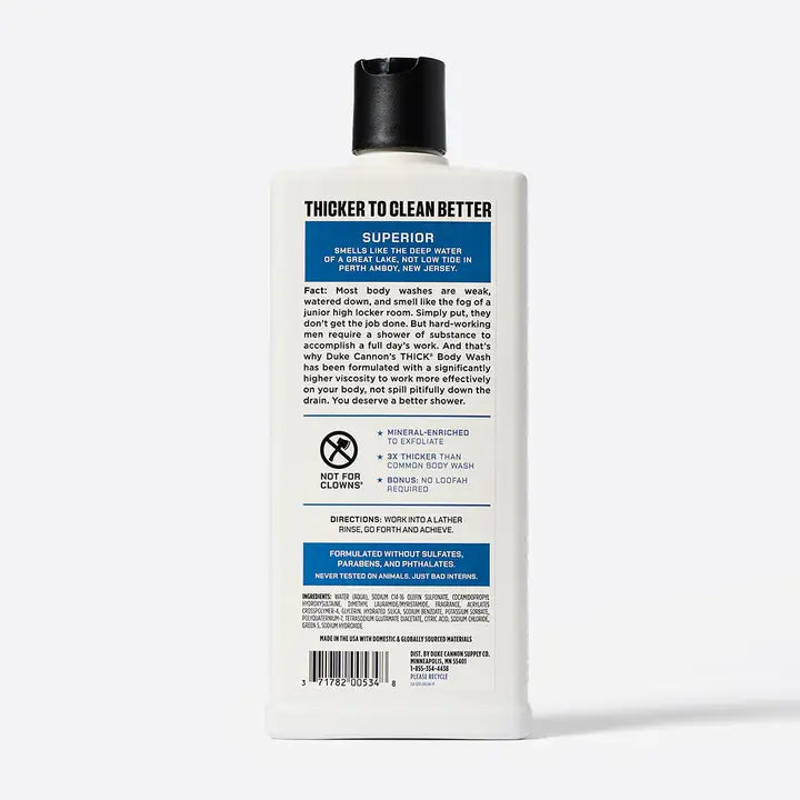 Duke Cannon Body Wash - Superior 18oz