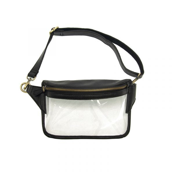 Joy Susan Clear Sylvie Sling Belt Bag-Black