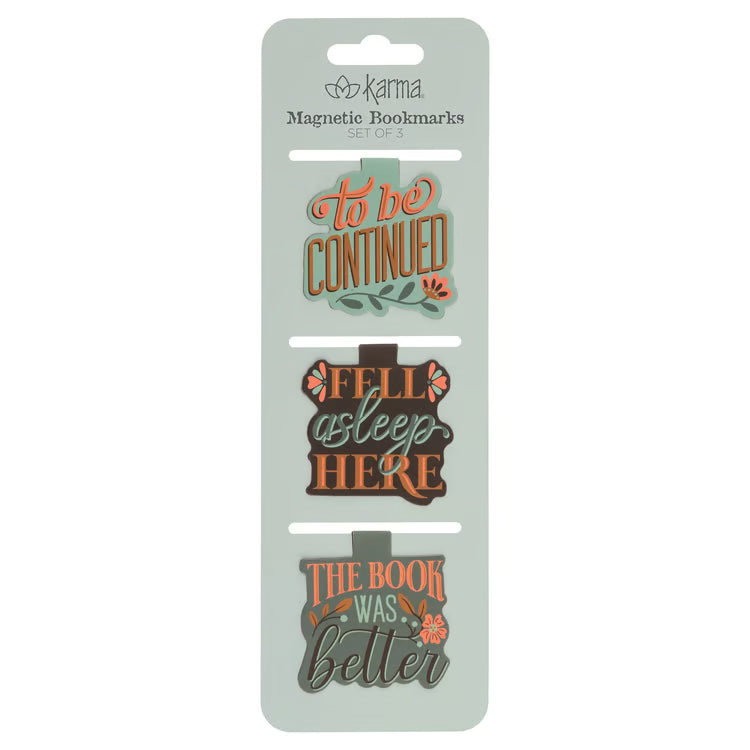 KARMA MAGNETIC BOOKMARKS S/3 QUOTES