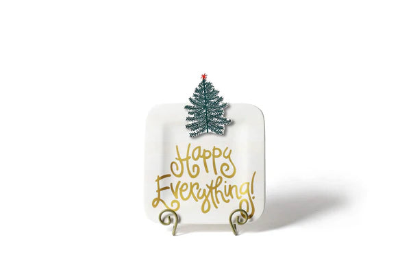 HAPPY EVERYTHING! WHITE STRIPE MINI HAPPY EVERYTHING! SQUARE PLATTER