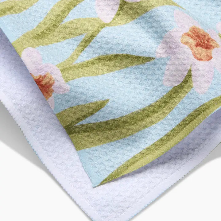 Geometry Daffodil Sky Tea Towel