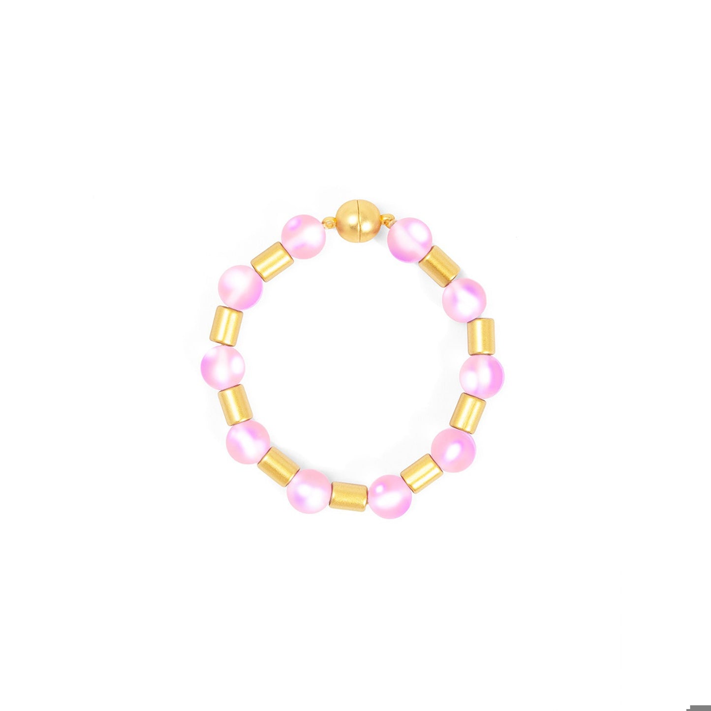 ZENZII Glow Beads Magnet Bracelet-Light Pink