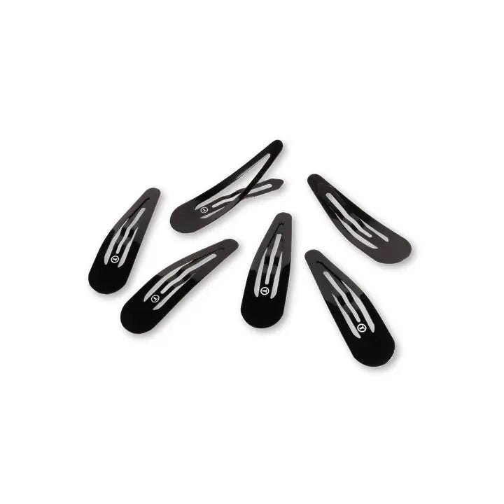 Teleties Snap Clip | Jet Black | 6 Count