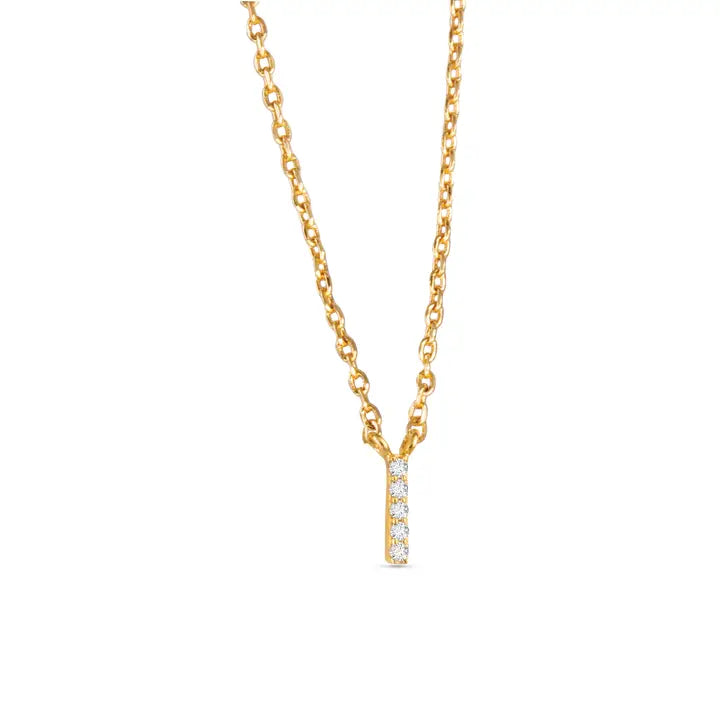Amanda Blu Cz Initial Necklaces-I