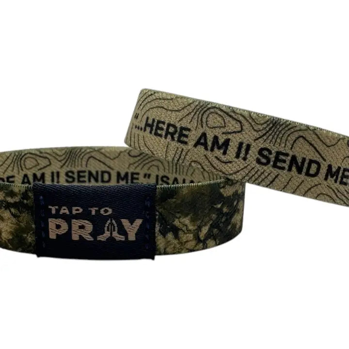 Versible Tap To Pray™ Wristbands - Valor Camo & Isaiah 6:8