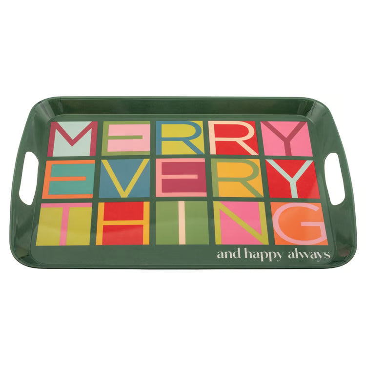 KARMA MELAMINE LARGE SERVING TRAY MERRY EVERYTHING