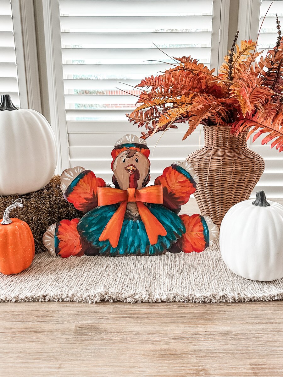 The Round Top Collection Artful Turkey with Bow