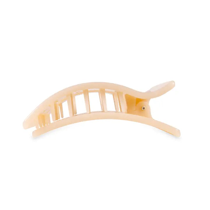 Teleties Flat Rectangle Hair Clip | Medium | Almond Beige