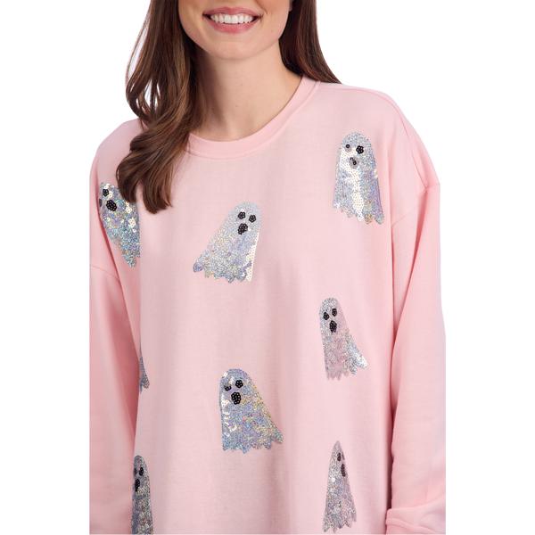 MUD PIE GHOST SPARKLE SWEATSHIRT