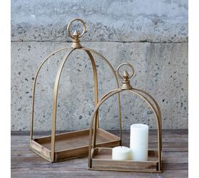 Pd HOME & GARDEN WIDE GOLD METAL WOOD DISPLAYERS