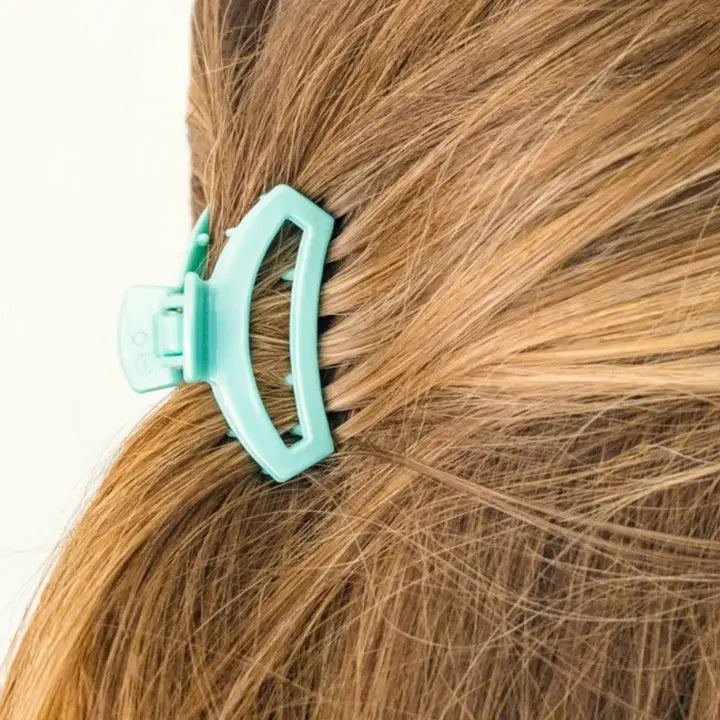 Teleties Open Hair Clip | Tiny | Totally Turquoise