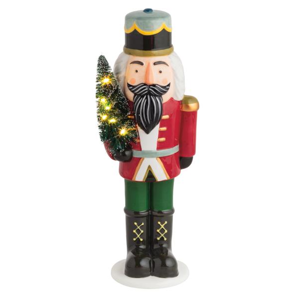 MUD PIE LARGE LIGHT-UP NUTCRACKER SITTER