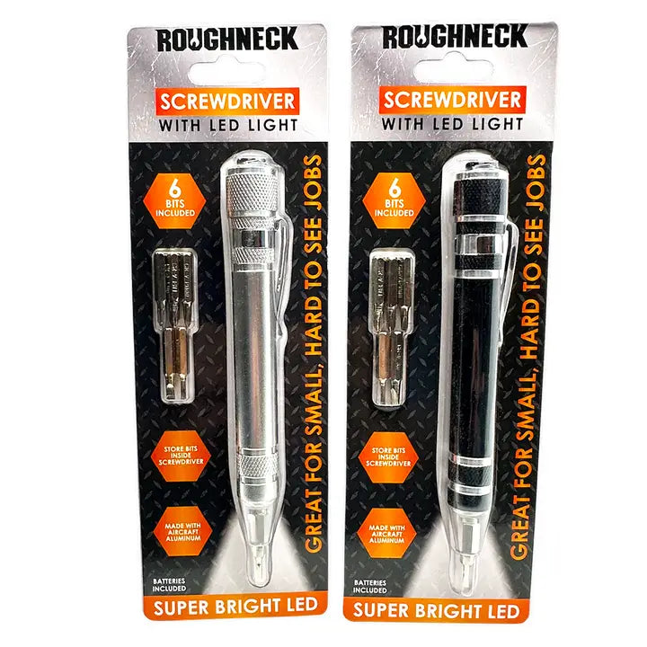 Screwdriver with Led Light Roughneck