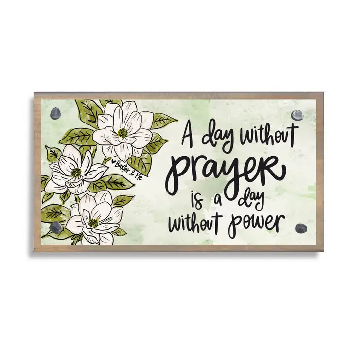 Baxter & Me Power in Prayer Driftwood Happy Block