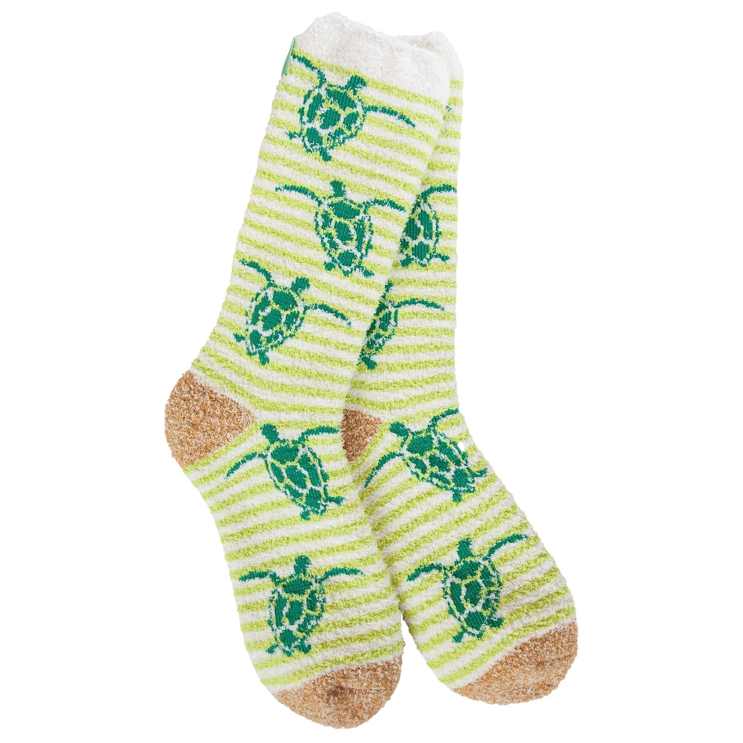 World's Softest Socks Holiday Beach Cozy-Turtle Stripe