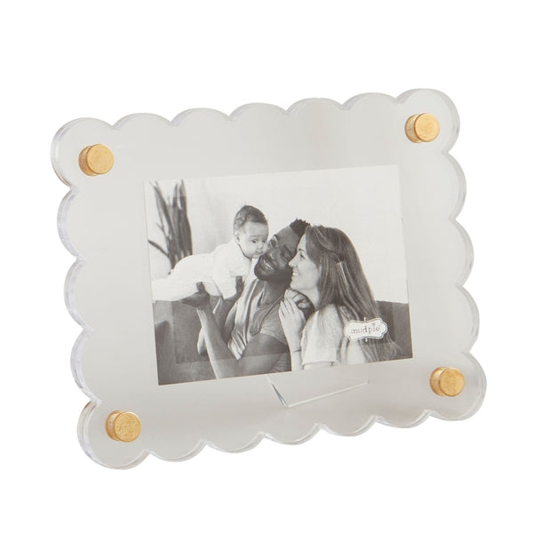 MUD PIE RECTANGLE SCALLOP ACRYLIC FRAME