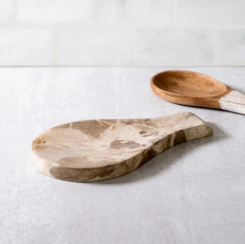 Pd HOME & GARDEN Leopard Marble Spoon Rest