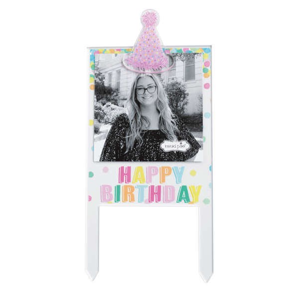 MUD PIE HAPPY BIRTHDAY CAKE TOPPER FRAME