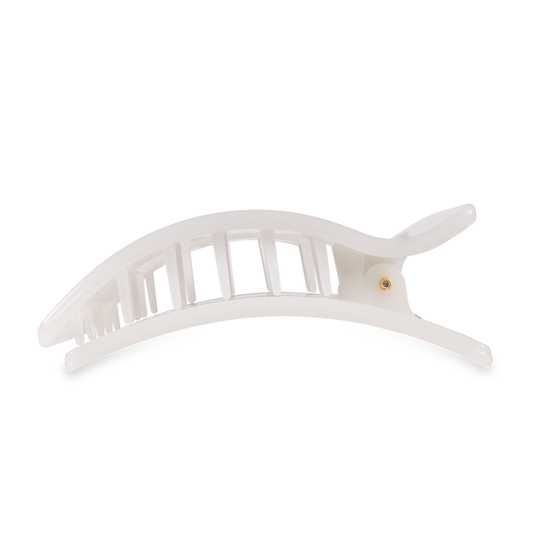 Teleties Flat Rectangle Hair Clip | Large | Coconut White