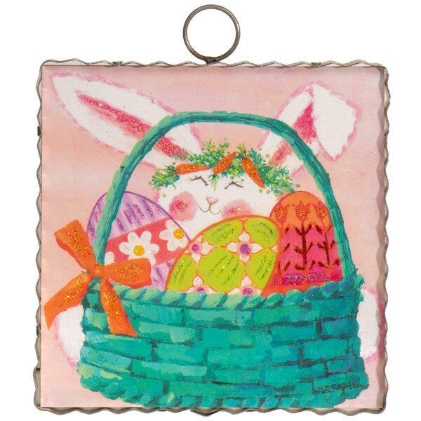 The Round Top Collection Bunny in Basket Print