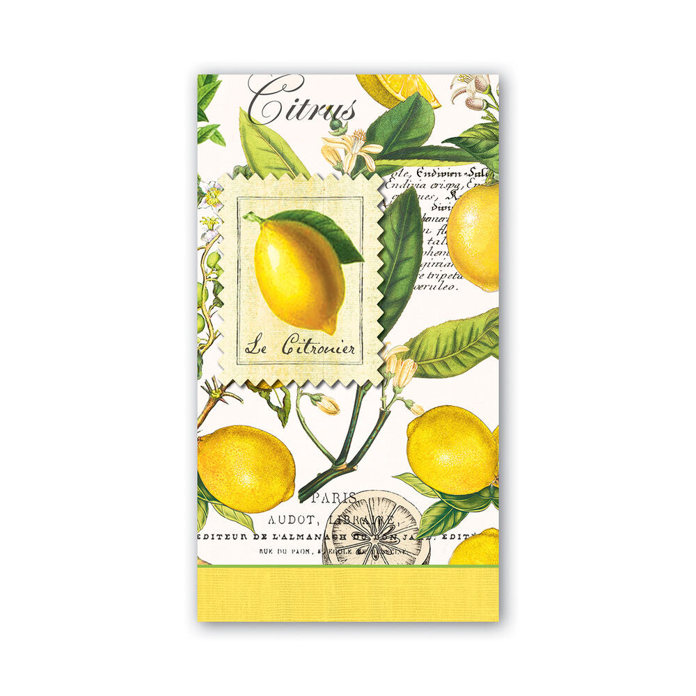 Michel Design Works Lemon Basil Hostess Napkins (Set of 15)