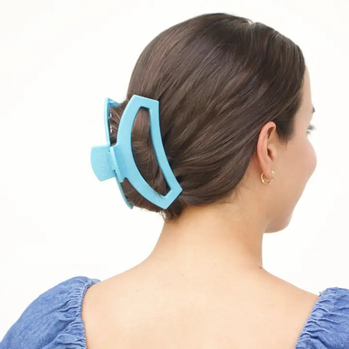 Teleties Open Hair Clip | Large | Summer Sky