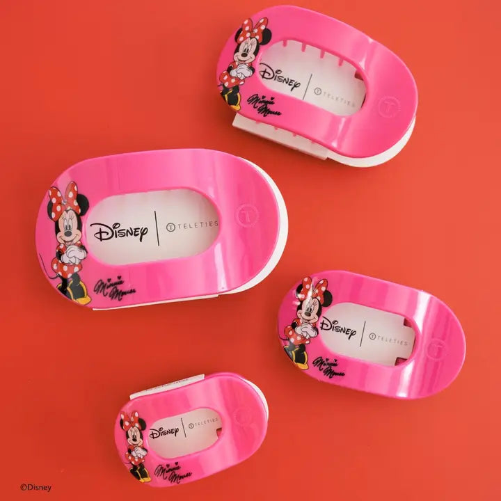 Teleties Flat Round Hair Clip | Medium | Minnie Mouse