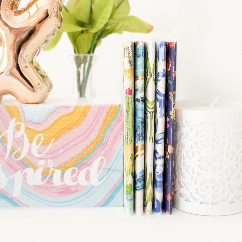 Bloom Mini Blank Lined Notebook Sets of 5, 5.5" X 2.5"