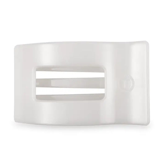 Teleties Flat Rectangle Hair Clip | Large | Coconut White