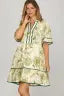 She + Sky Navy Floral Midi Dress With Pockets