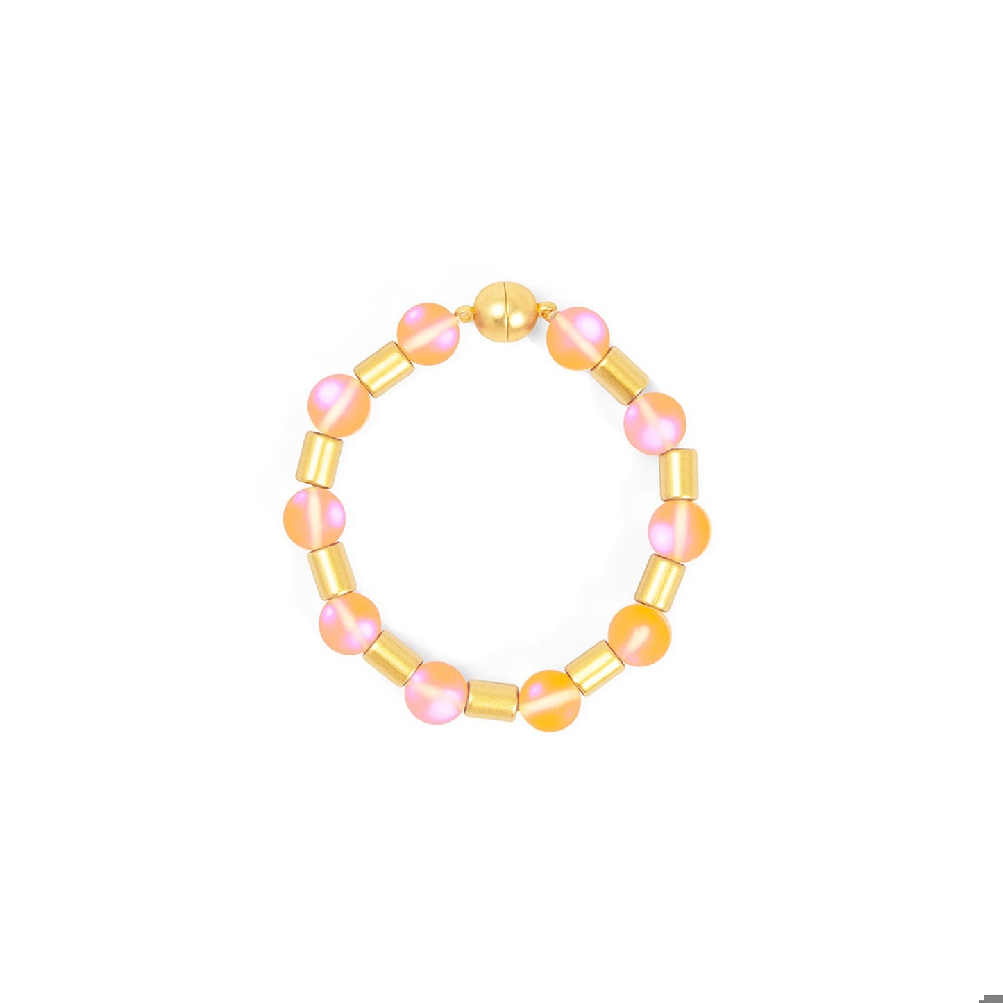 ZENZII Glow Beads Magnet Bracelet-Orange