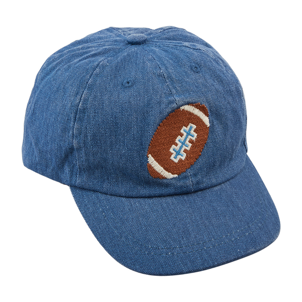 MUD PIE FOOTBALL EMBROIDERED TODDLER HAT