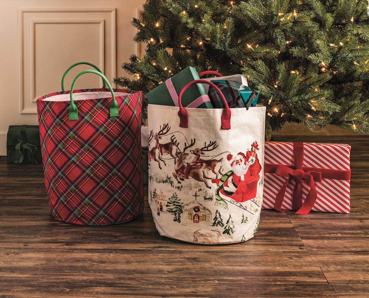 MUD PIE TARTAN OVERSIZED TOTE