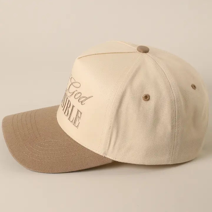 With God All Possible Embroidery Baseball Cap