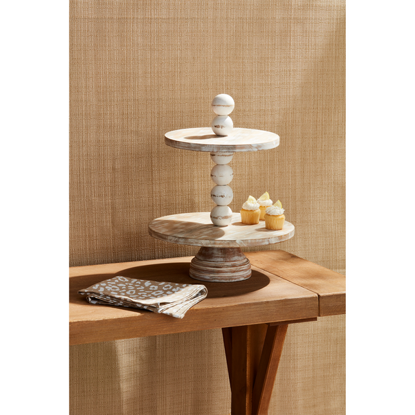 MUD PIE CHUNKY BEADED TIERED SERVER