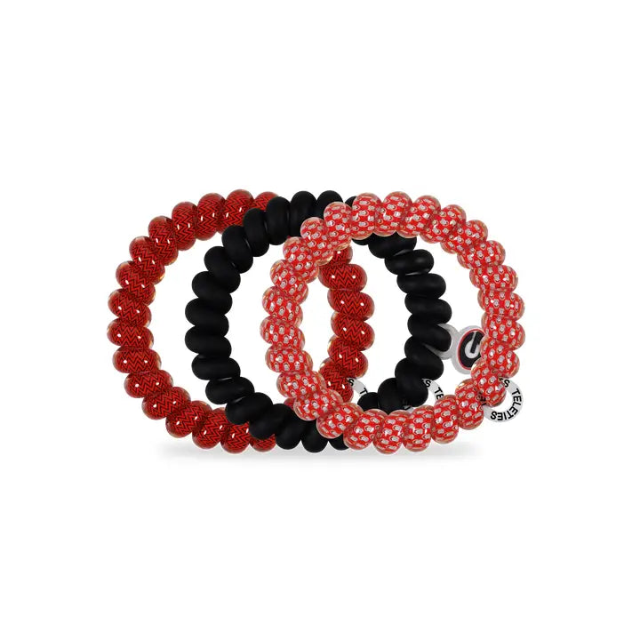 Teleties Spiral Hair Coils | Large | Go Dawgs! Hair Ties