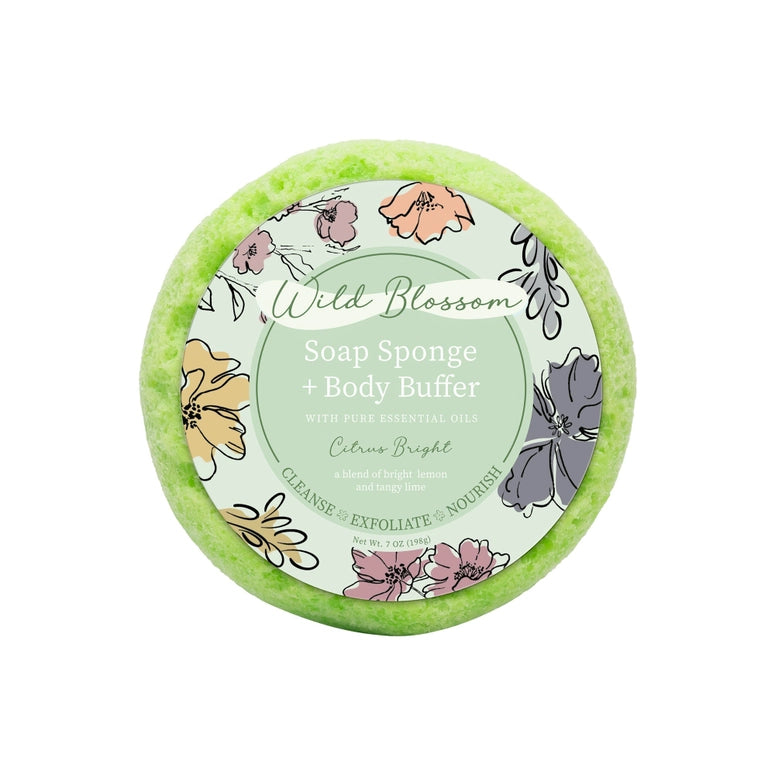 Cait + Co Wild Blossom Soap Infused Body Buffer-Citrus Bright