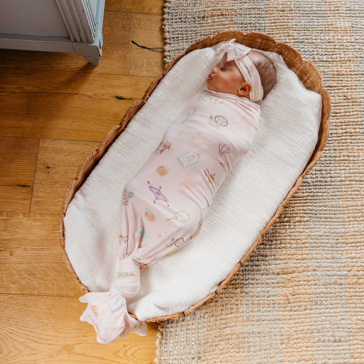 Copper Pearl Enchanted Friends Knit Swaddle Blanket