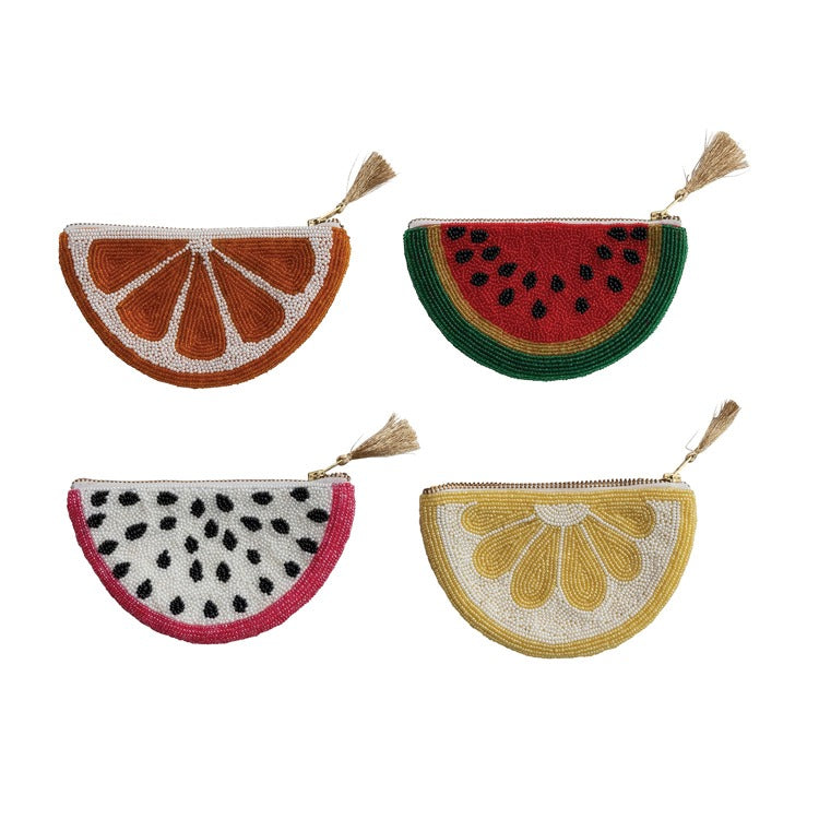 HAZEL MAZEL Glass Beaded Woven Fabric Blend Fruit