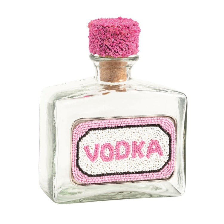 MUD PIE Vodka Beaded Decanter